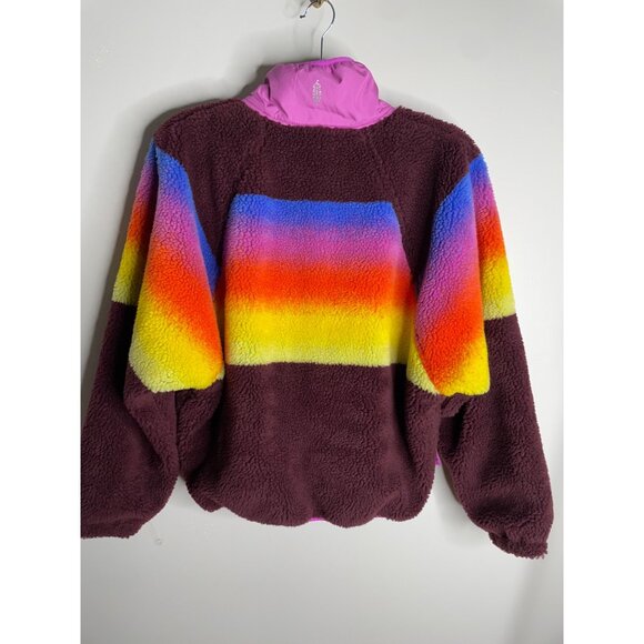 New Free People Hit the Slopes Pullover Fleece Sweatshirt Colorblock XS X Small - Picture 7 of 9